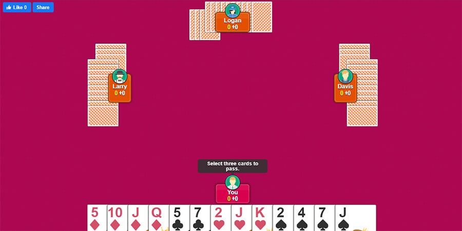 card games hearts online